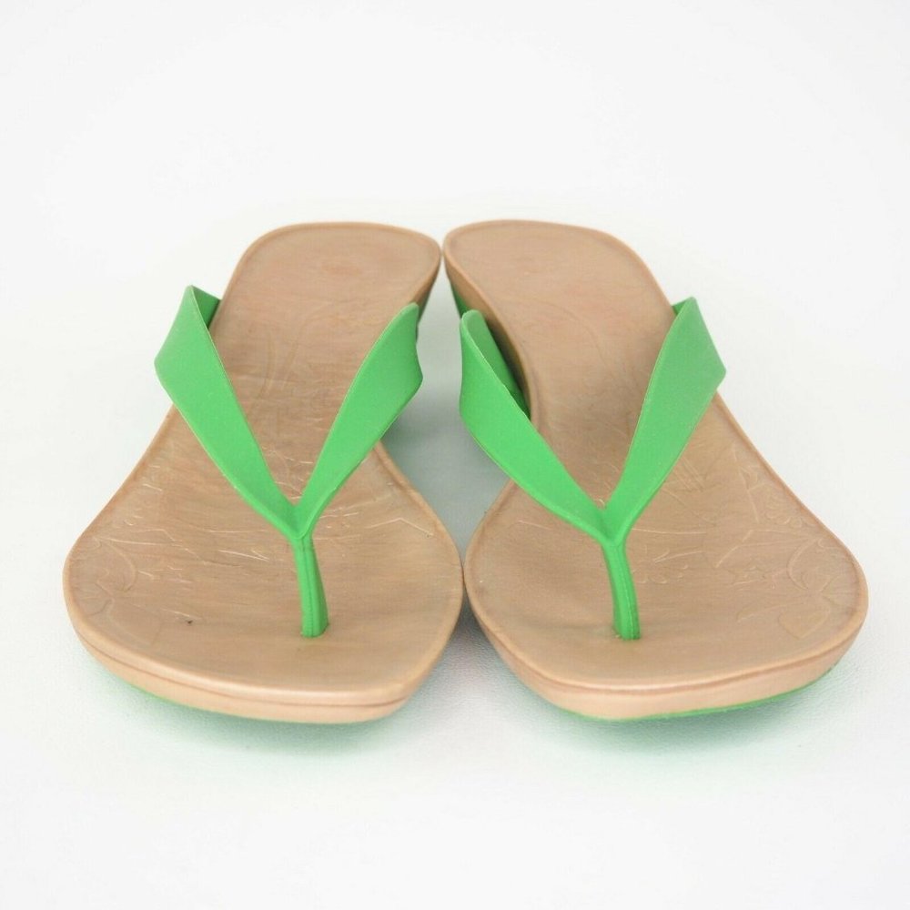 Timberland Flirtatious Thong Women Sandal Green Rubber Comfort Sz 8 - Picture 4 of 11